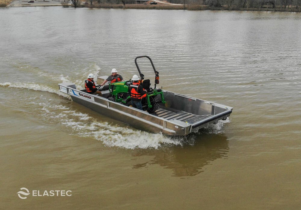 Elastec workboat with full cabin