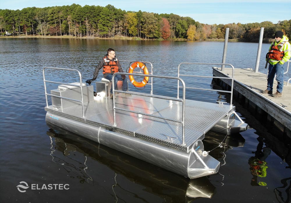 Elastec workboat with full cabin