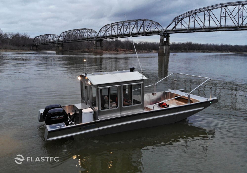 Elastec workboat with full cabin