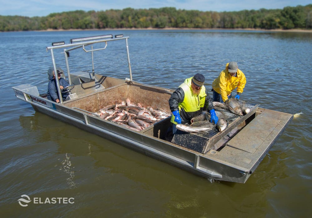 Elastec workboat with full cabin