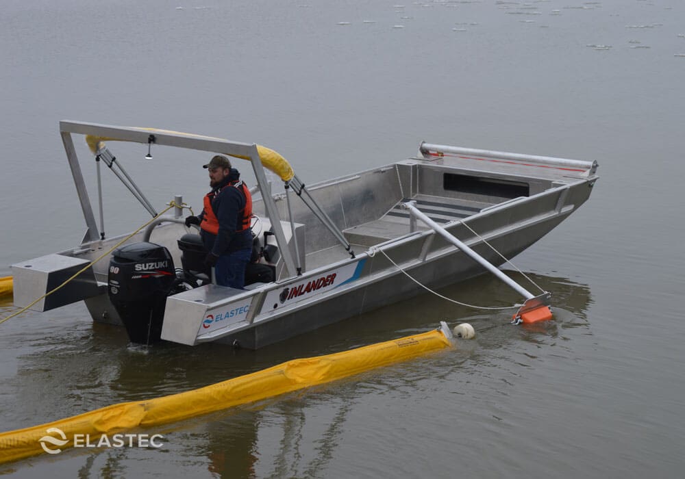 Elastec workboat with full cabin