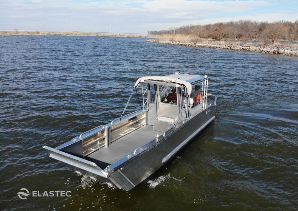 Elastec workboat with full cabin