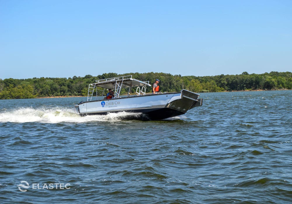 Elastec workboat with full cabin