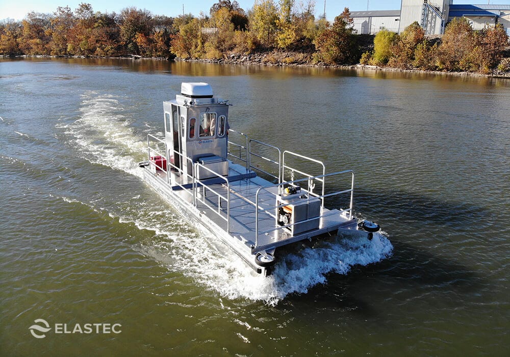 Elastec workboat with full cabin
