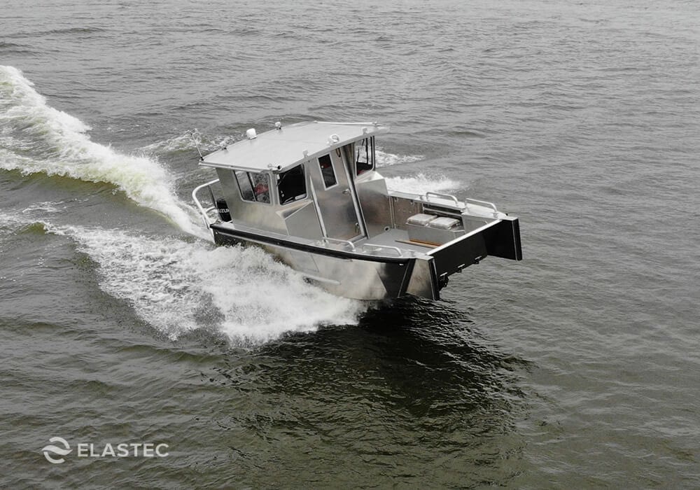 Elastec workboat with full cabin