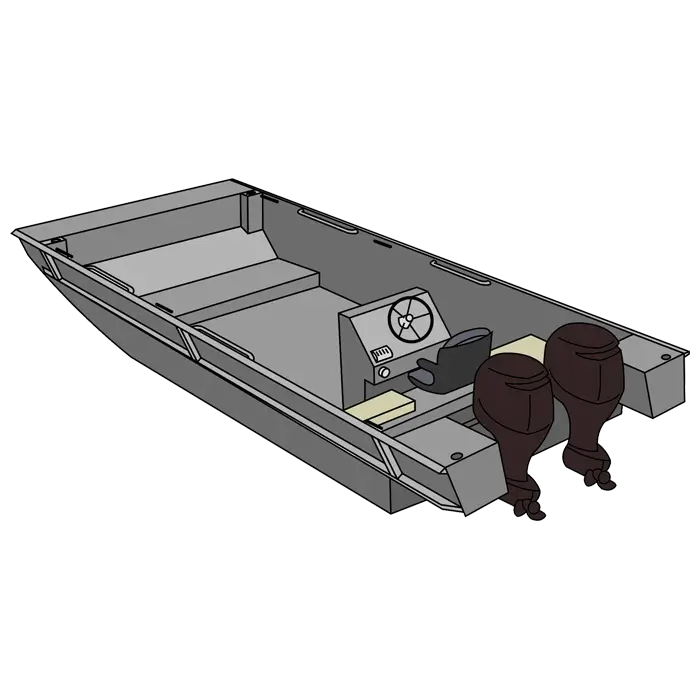 Inlander workboat dual outboards