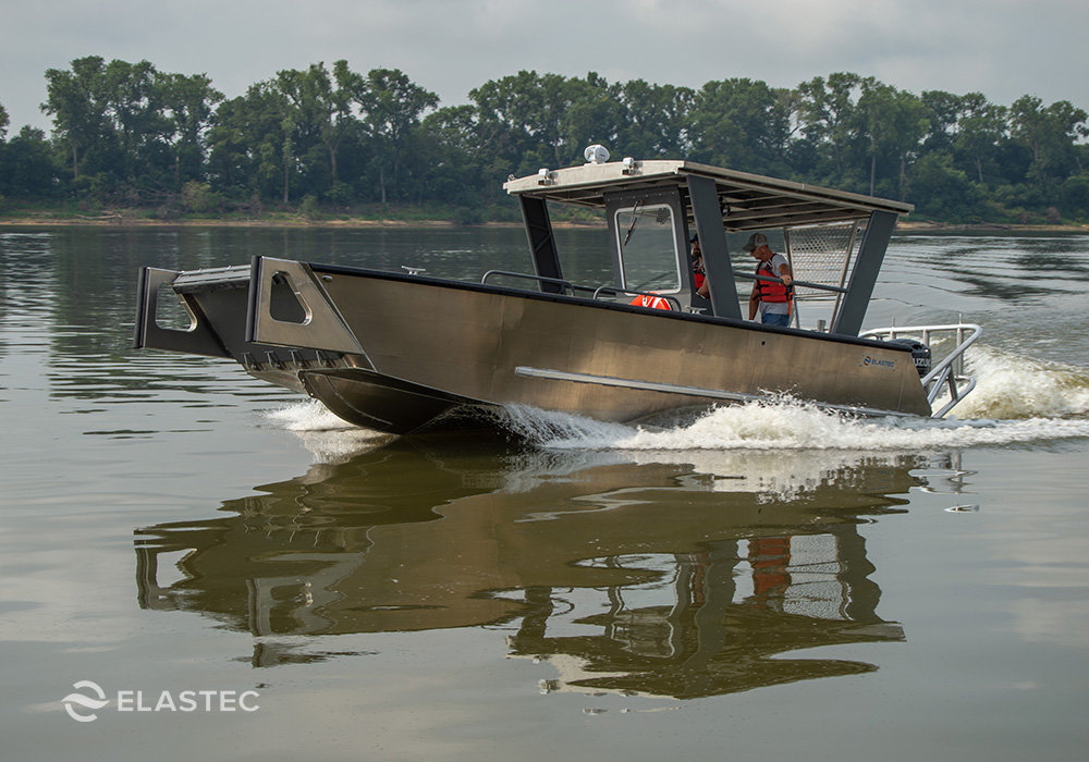 Elastec workboat with full cabin