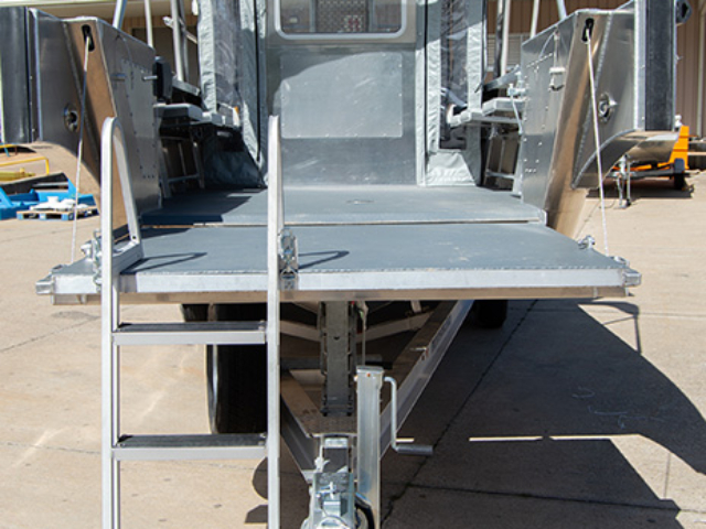 23-Foot Landing Craft boat with dive ladder
