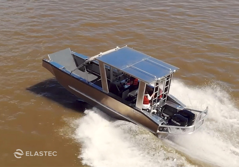 Elastec workboat with full cabin